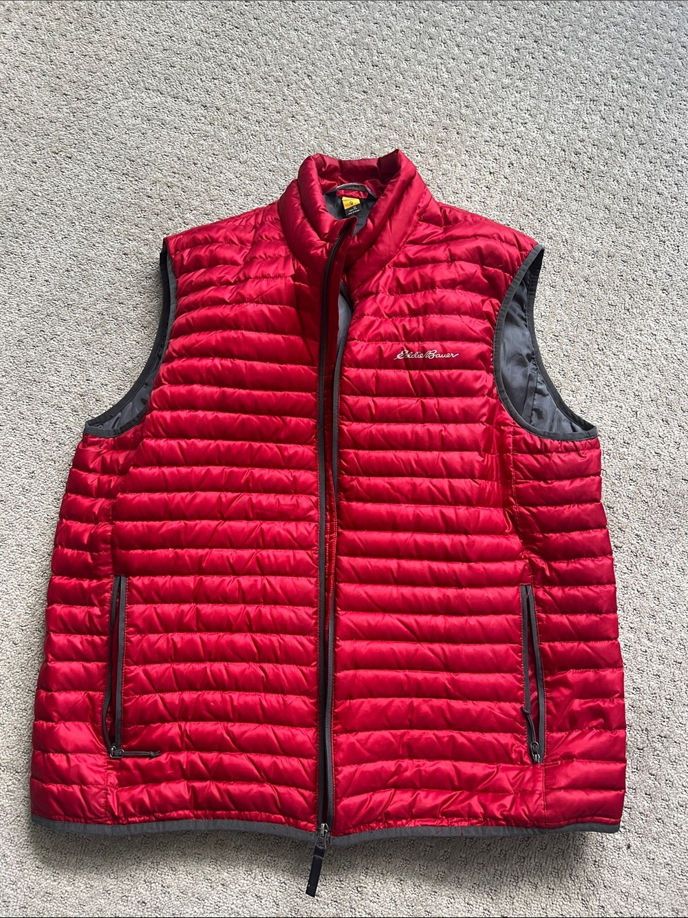 Eddie Bauer Red Quilted Down Vest